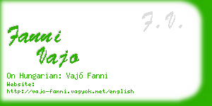 fanni vajo business card